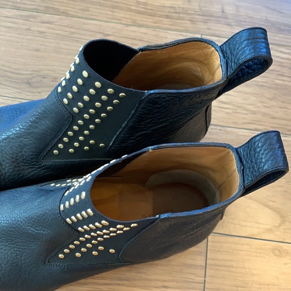 💕x2HP💕Chloe Studded Leather Chelsea black Boots - Picture 10 of 16